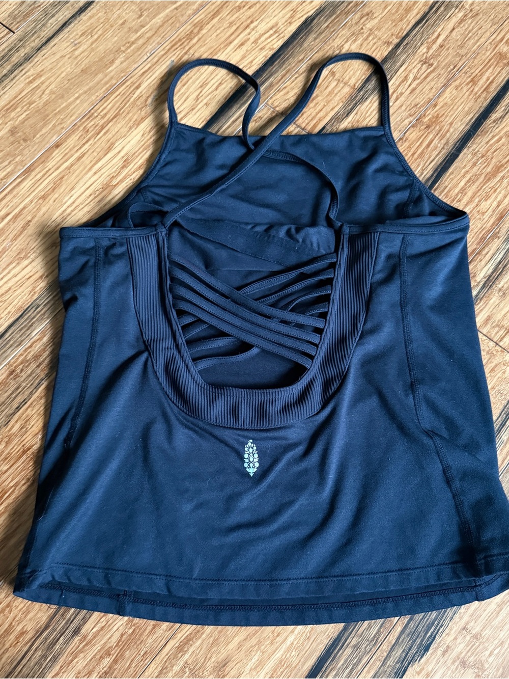 Free People Black Batter Up Tank Top